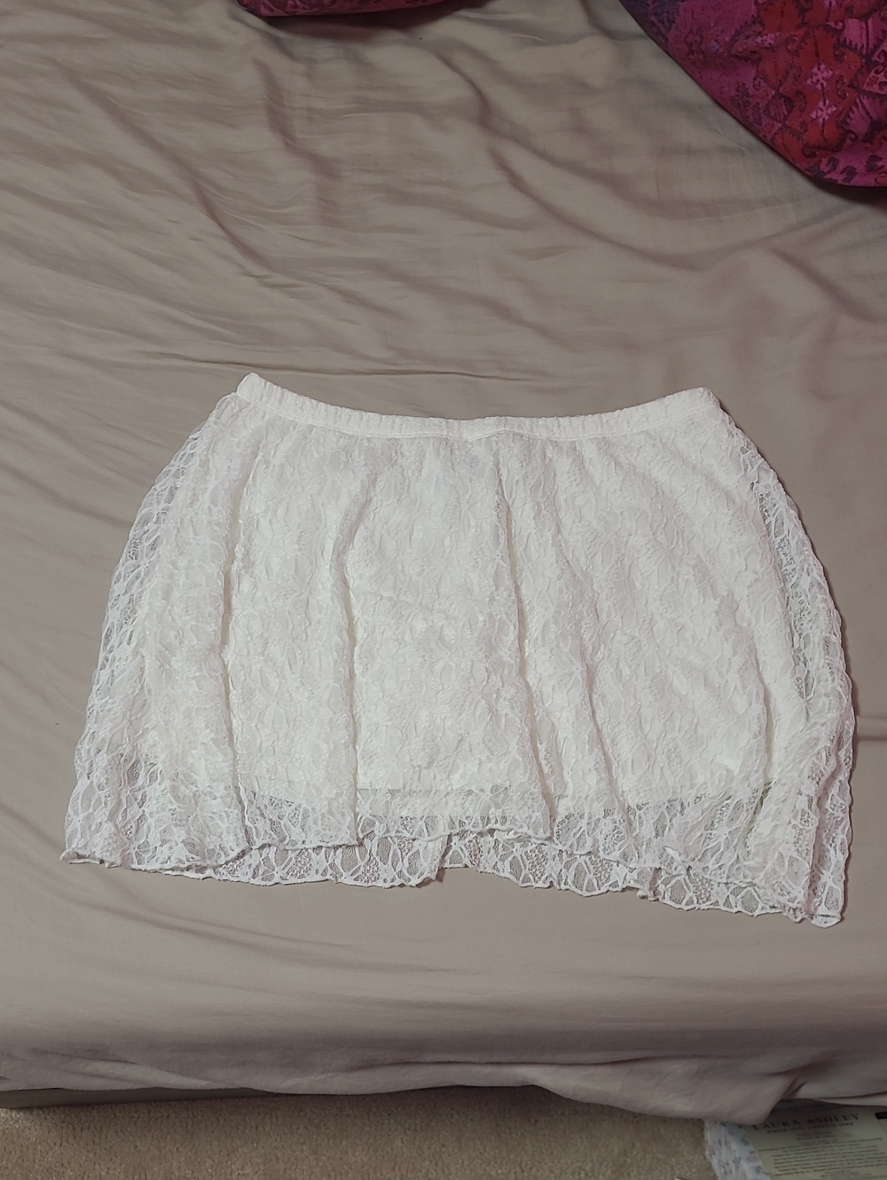 Hollister White Lace Mini Skirt